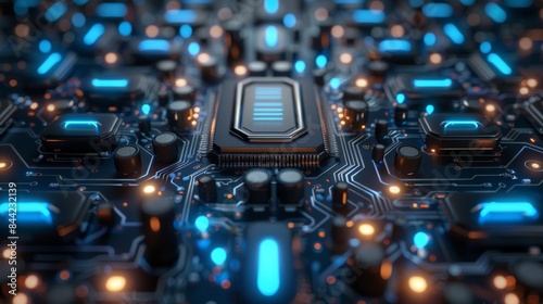 Electronic Circuit with Neon Light Effect 