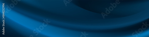 Elegant dark blue gradient mesh wave blur banner layout, lending a sophisticated, technology inspired look to social media graphics and presentation designs