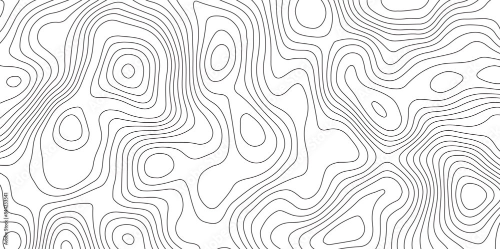Fototapeta premium White background and black lines topography contour map. abstract geography curve wave line vector illustration. luxury topography contour map grid pattern backdrop background.