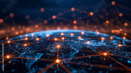 Global Network with Light Effects 
