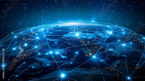 Global Network with Light Effects 