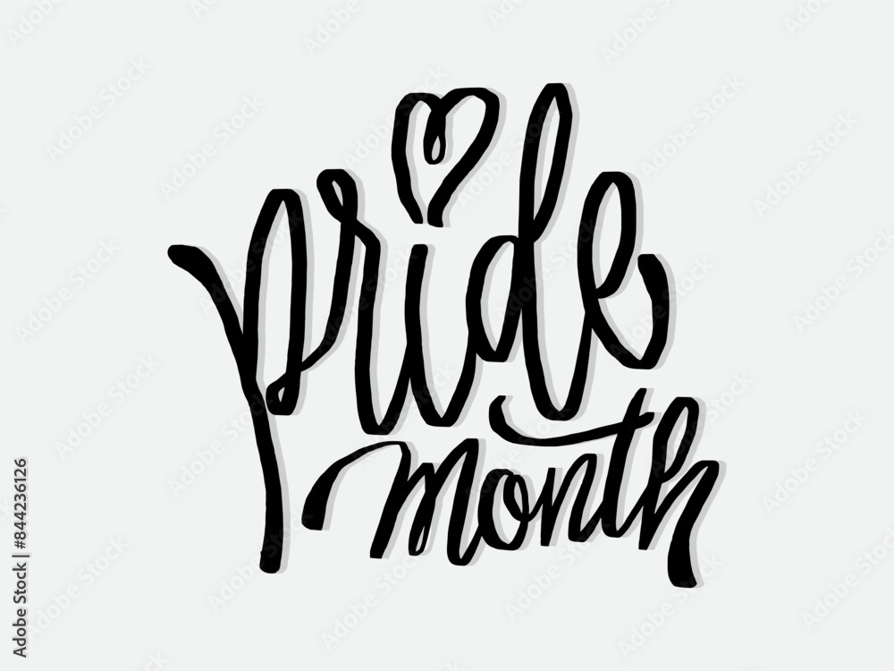 Obraz premium LGBT pride art on white background. template for poster, social network, banner, cards. word PRIDE for poster. LGBTQ love symbol background. Concept design.