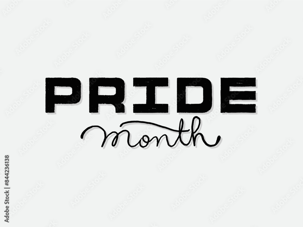 Obraz premium LGBT pride art on white background. template for poster, social network, banner, cards. word PRIDE for poster. LGBTQ love symbol background. Concept design.