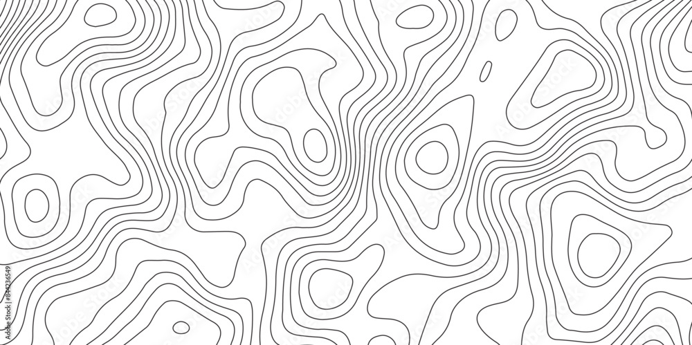 Fototapeta premium White background and black lines topography contour map. abstract geography curve wave line vector illustration. luxury topography contour map grid pattern backdrop background.