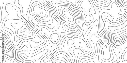 White background and black lines topography contour map. abstract geography curve wave line vector illustration. luxury topography contour map grid pattern backdrop background.