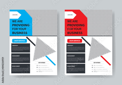 The Flyer Template is made in Adobe Illustrator format. This Template is best suitable for your Business. You can set images and change text, and color very quickly and easily.