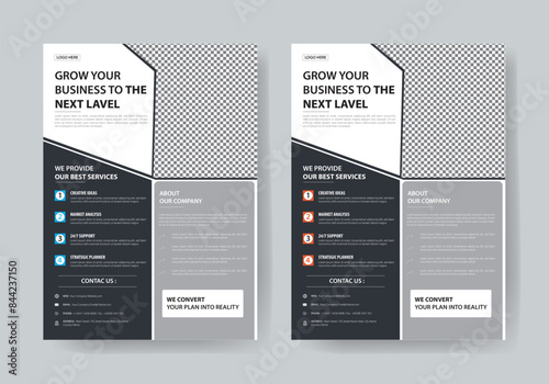 The Flyer Template is made in Adobe Illustrator format. This Template is best suitable for your Business. You can set images and change text, and color very quickly and easily.