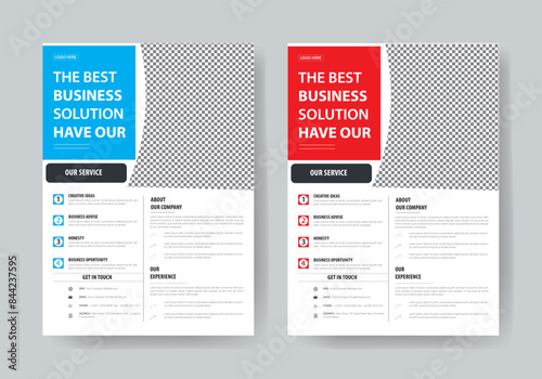 The Flyer Template is made in Adobe Illustrator format. This Template is best suitable for your Business. You can set images and change text, and color very quickly and easily.