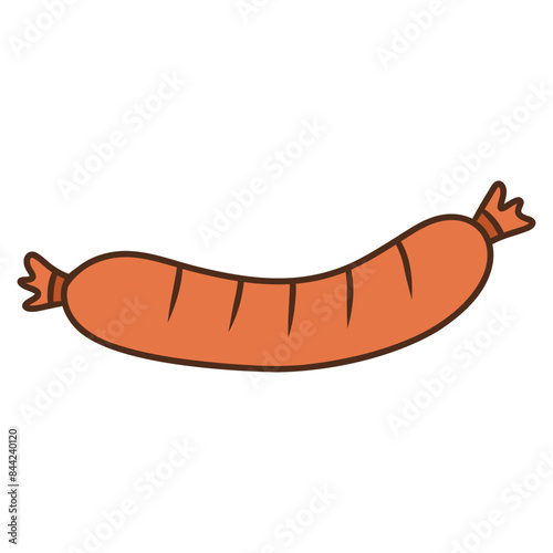 sausage on a white background