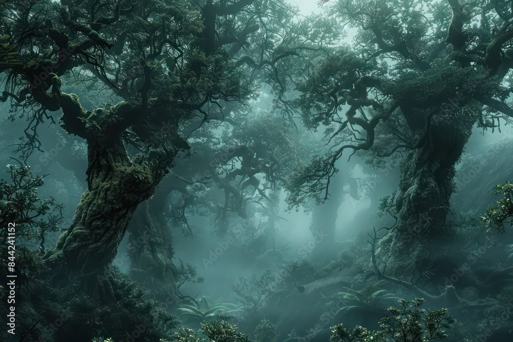 Obraz premium fog in the forest