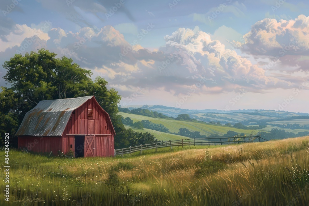 barn in the mountains