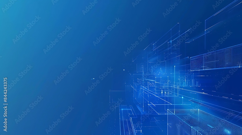 Obraz premium blue tech abstract background