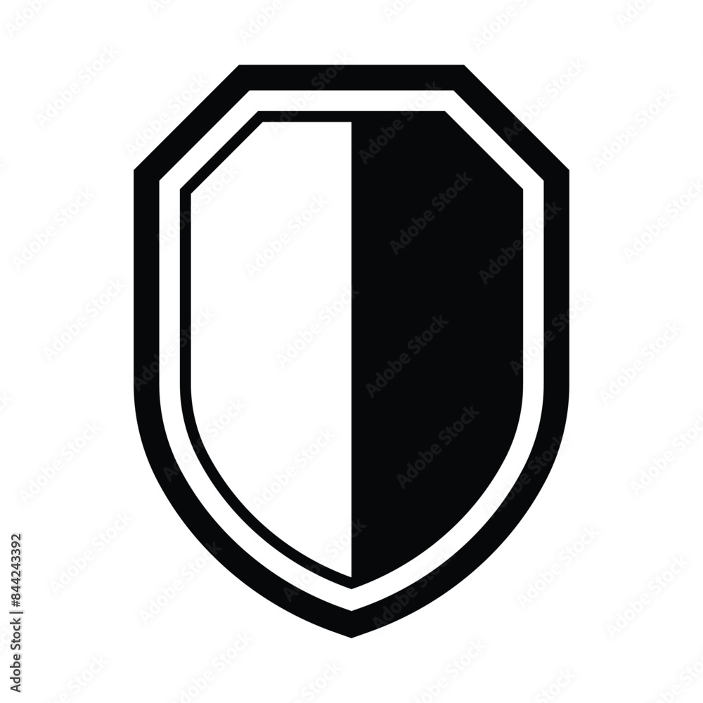 shield line icon black and white shield line icon black and white