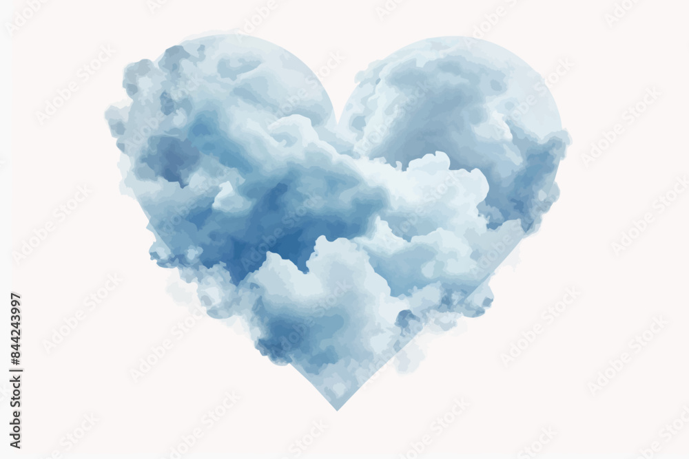 Heart of clouds symbol of love