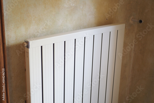 Wallpaper Mural White radiator on grey white wall. apartment heating installation system,  Torontodigital.ca