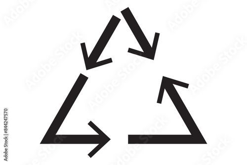 plastic recycling codes, RIC, plastic recycling symbols, black filled vector icon set, industrial marking plastic products