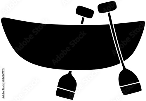 paddle illustration canoe silhouette kayak logo boat icon sport outline canoeing nature adventure vacation water active river kayaking summer shape outdoor rowing sea for vector graphic background