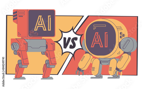 ai vs ai fight competition between two artificial intelligence versus other competition in technology