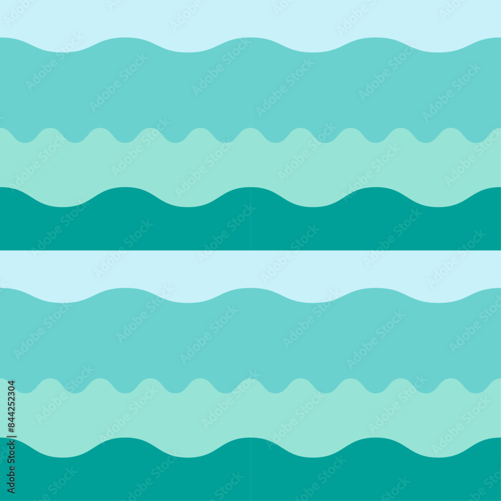 Obraz premium Vector seamless pattern - sea waves.