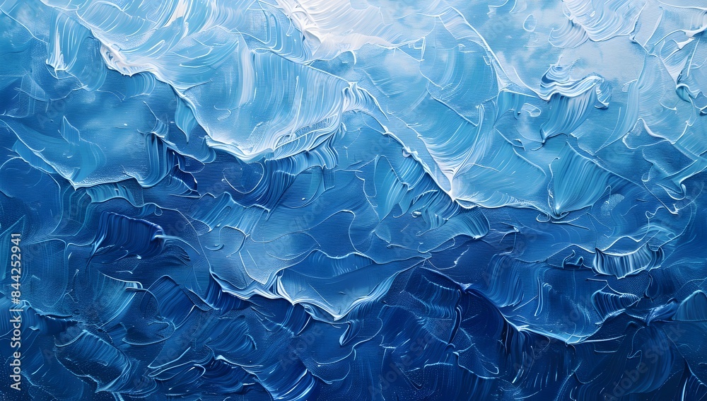 Obraz premium Abstract blue water waves background with open space, in the style of unknown artist 