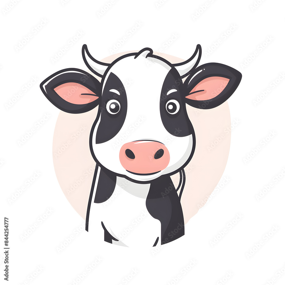 a cartoon of a cow.