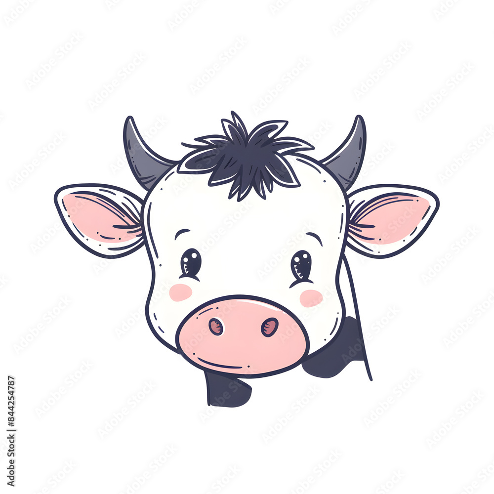 a cartoon of a cow. a cartoon of a cow.