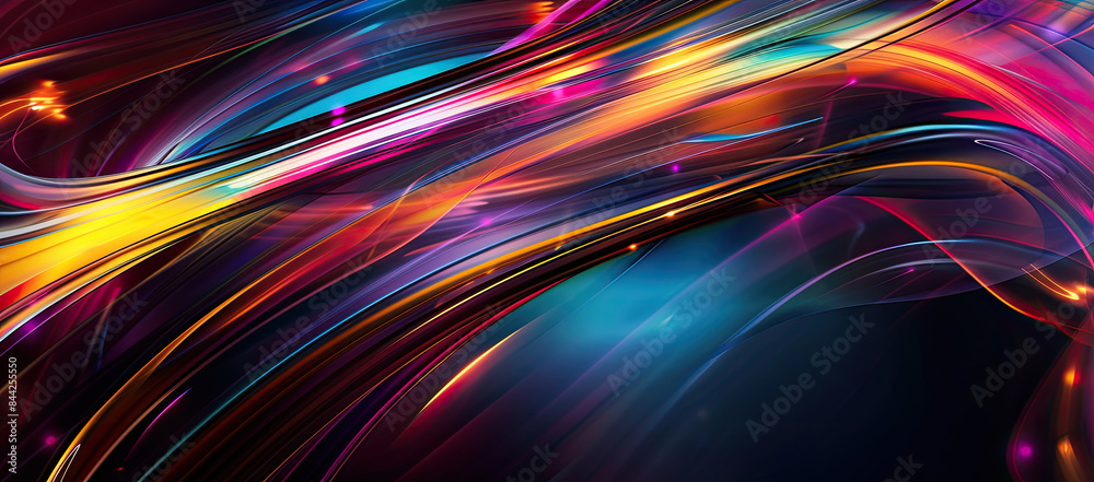 Vibrant Neon Light Trails in Motion Vibrant Neon Light Trails in Motion