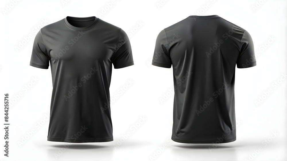 black t shirt mockup. Man wearing a plain black t-shirt black t shirt mockup. Man wearing a plain black t-shirt