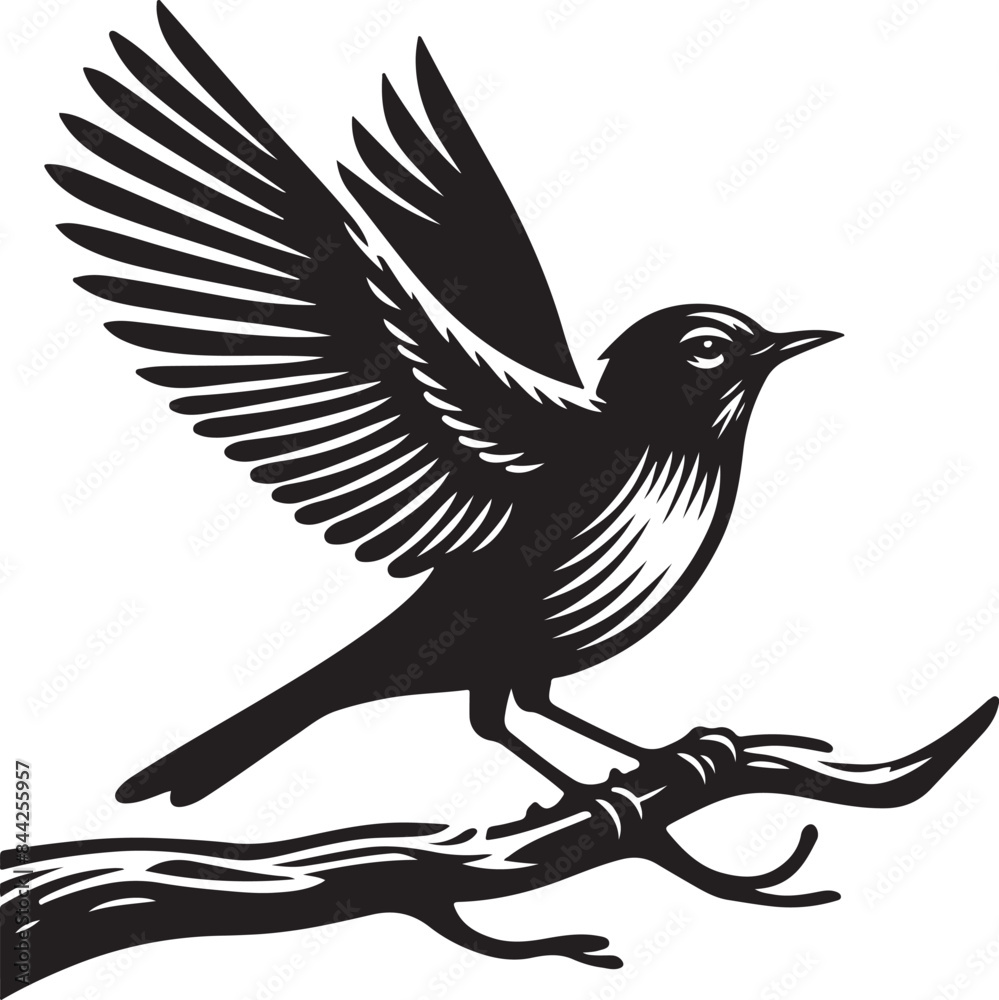 Naklejka premium bird silhuette vector 2