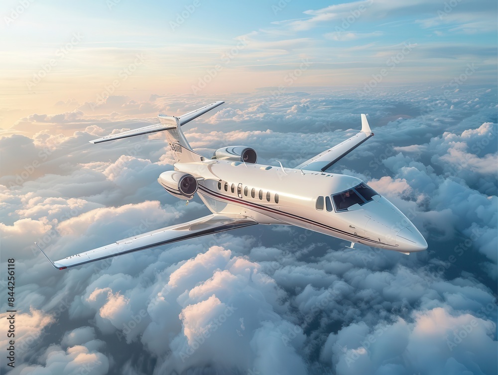 Illustrate a mighty jet plane flying overhead against a backdrop of fluffy clouds, emphasizing the sleek design and dynamic motion in a digital painting Illustrate a mighty jet plane flying overhead against a backdrop of fluffy clouds, emphasizing the sleek design and dynamic motion in a digital painting