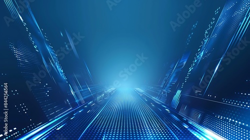 blue tech abstract background photo