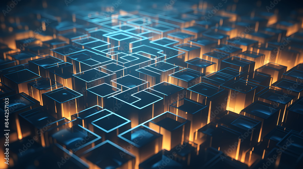 Obraz premium Abstract cube blocks