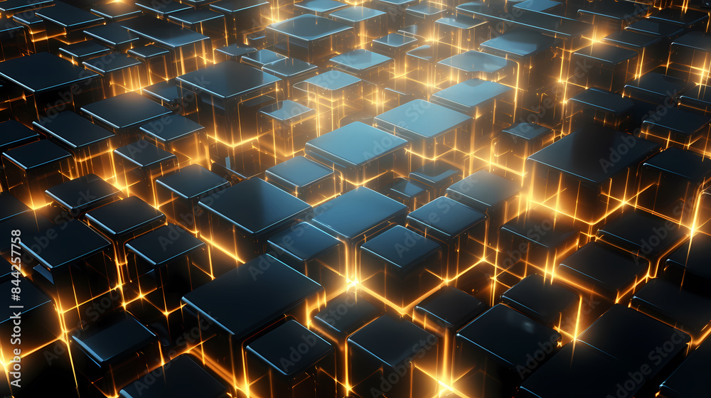 Fototapeta premium Abstract cube blocks