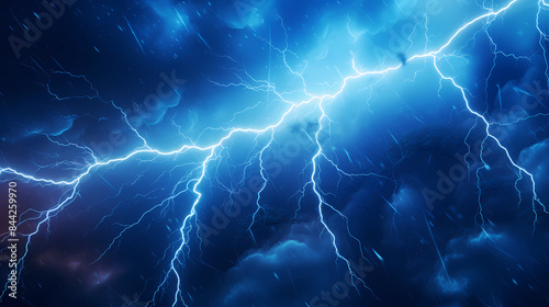 Blue Lightning Background