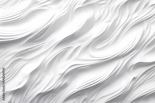 Abstract wavy line textured background in white.