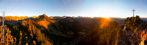 Sunset in the mountains - Riefenkopf - Oytal vellay - Bavaria - Germany photo