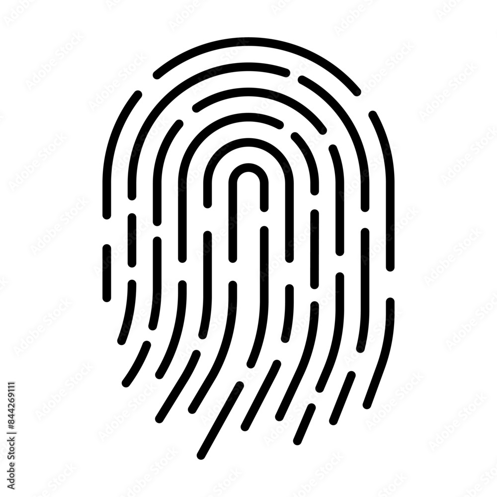 Fingerprint scan icon. fingerprint lock secure security logo