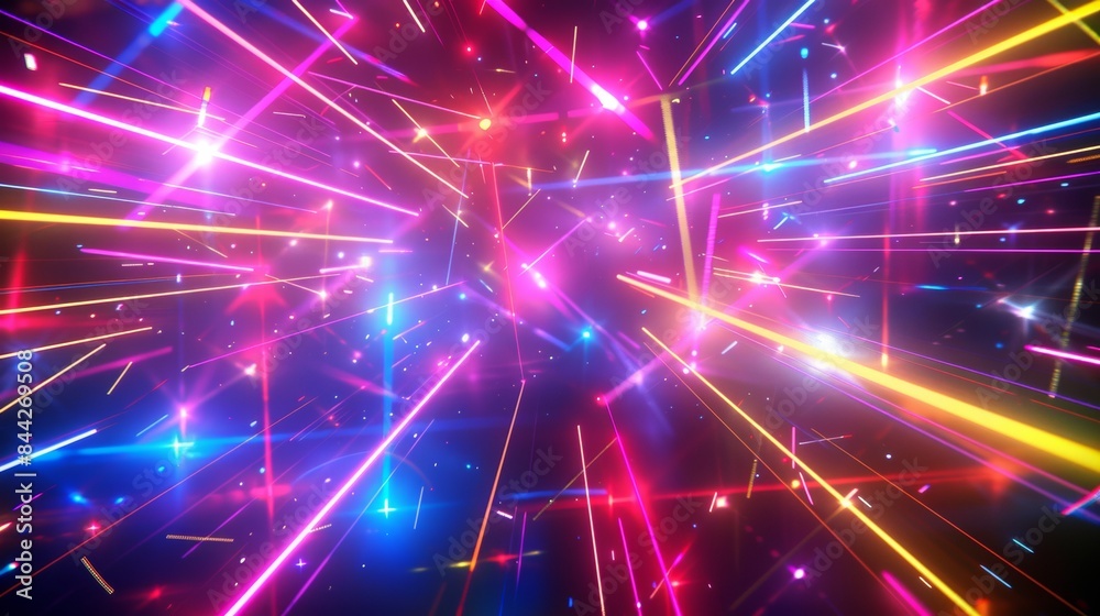abstract neon background with colorful glowing lines abstract neon background with colorful glowing lines