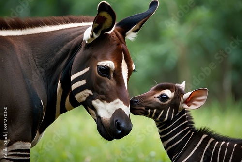 Plakat Okapi and baby 