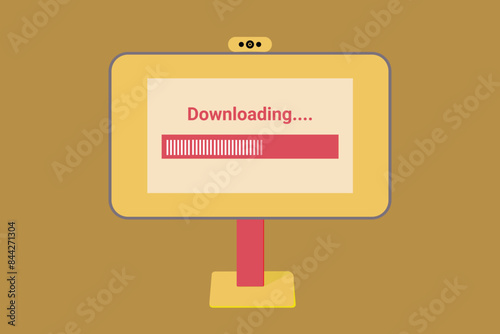 Downloading concept illustration