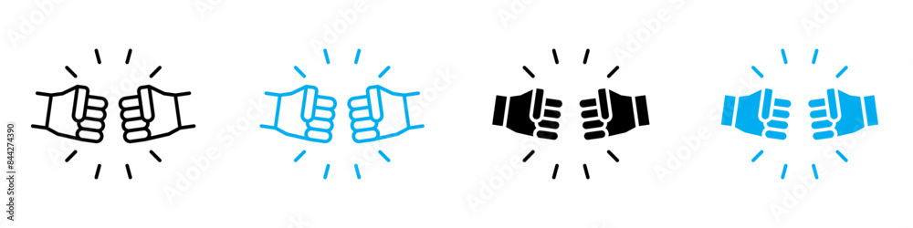 Fist Bump Icon for Greetings, Social Interaction, and Friendship Illustrations Fist Bump Icon for Greetings, Social Interaction, and Friendship Illustrations