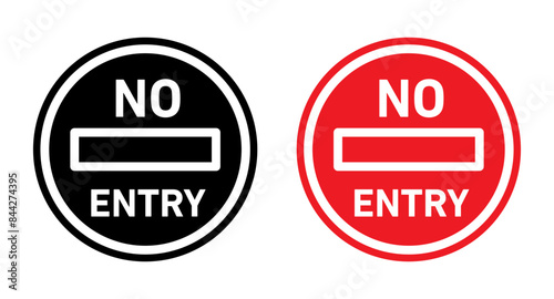 No Entry Road Sign for Traffic Control, Restricted Access, and Safety Regulations