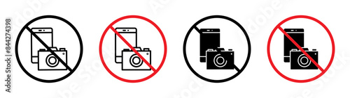 Photo and Phone Forbidden Sign for Privacy Protection, Restricted Areas, and Public Notices