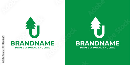 Letter U Tree Logo, Perfect for Environmental Organizations and Eco Friendly Brands