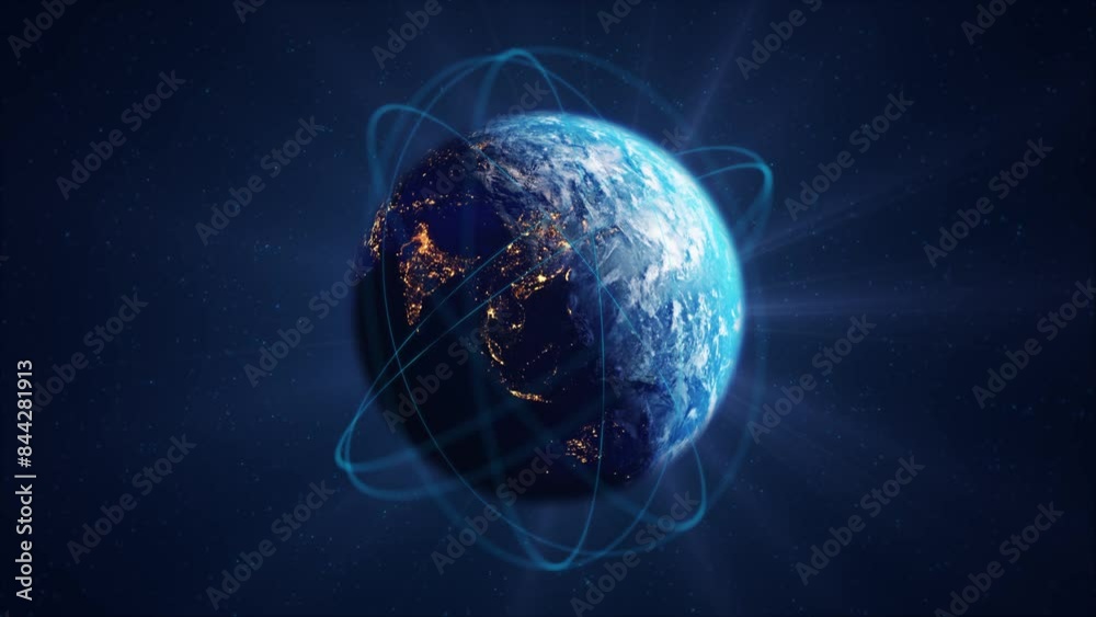 Abstract Digital Globe Technology world internet access Network ...