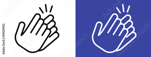 Clapping hands icon set. Applause vector graphics in multiple formats. Ideal for congratulatory messages, event promotions, and achievement announcements.