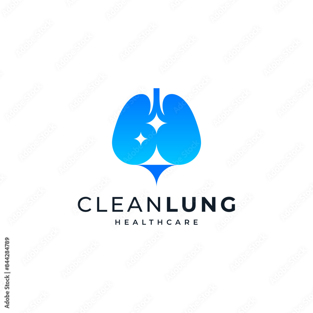 lung with star for health care logo and lung detox lung with star for health care logo and lung detox