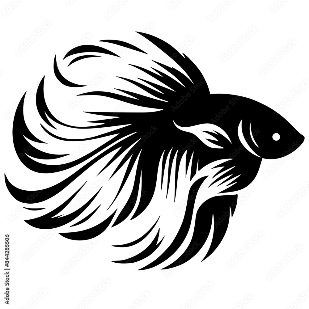 Betta fish design silhouette Betta fish design silhouette