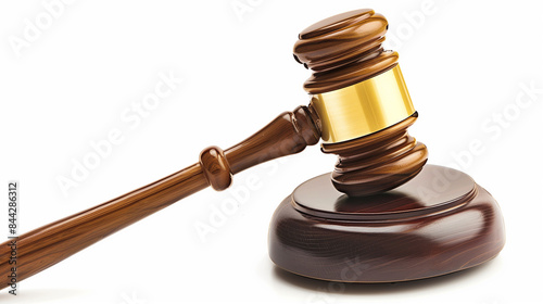 A balance scale and gavel on top of books, representing the law in an office setting with a blurred background.