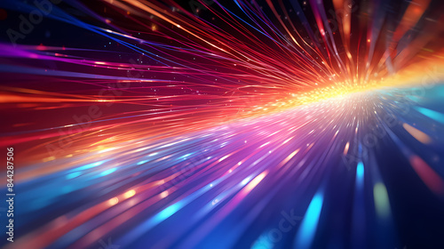 Colorful fiber optic lines abstract background